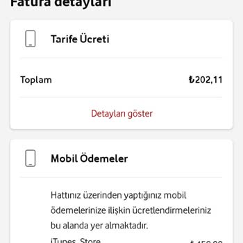 Vodafone İtunes Store Ücret Kesintisi