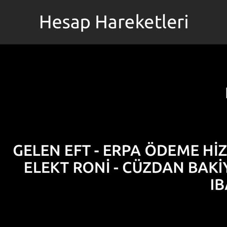 ErpaPay Gelen EFT'yi Anlamaya Çalışıyorum