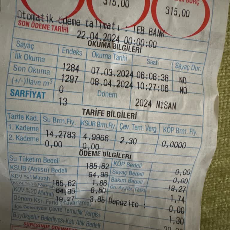 Adana Büyükşehir Belediyesi Fazla Su Parası Ödemek İstemiyorum