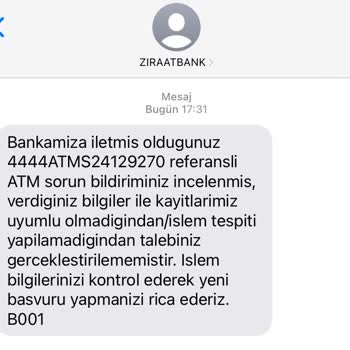 Ziraat Bankası ATM Si Paramı Yuttu.