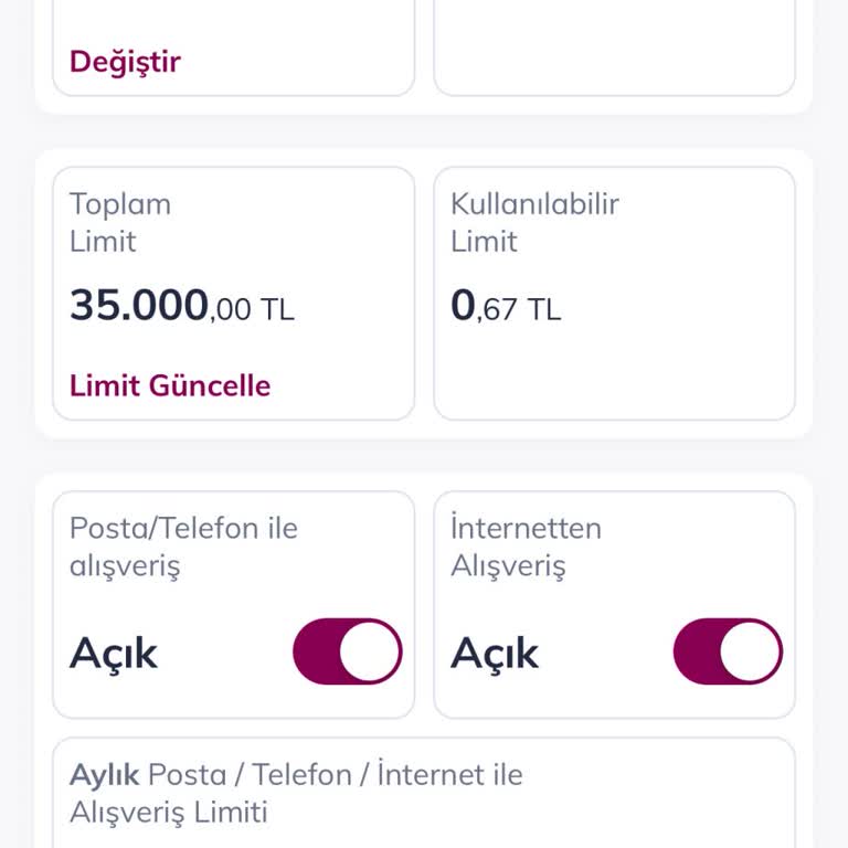 QNB Finansbank Limit Kısıtı Hakkında