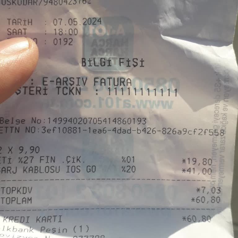 A101'de Yaşanan Şarj Kablosu İade Problemi