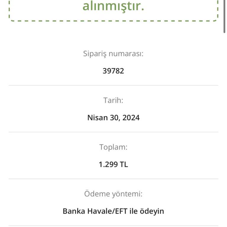 Öz Çeyiz (ozceyiz.com) Ürün Gönderilmedi Memnun Kalmadım