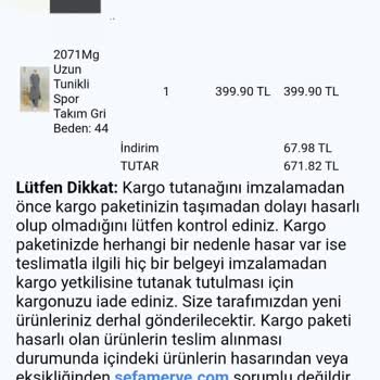 Sefamerve Param İade Edilmiyor