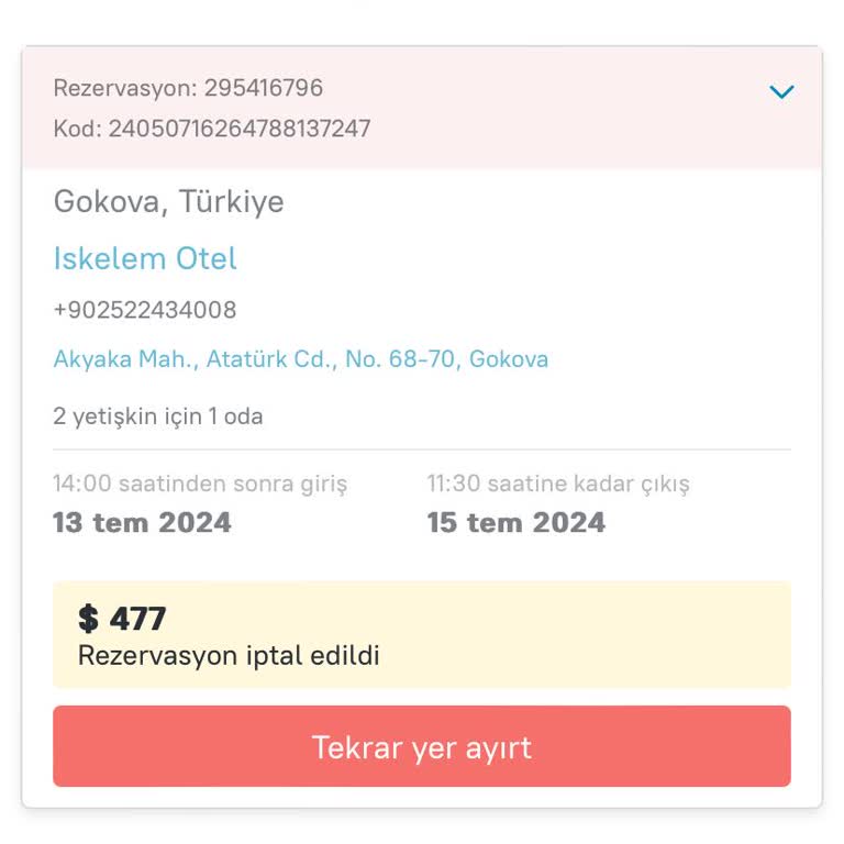 Zenhotels.com Rezervasyon Sonrası Döviz Kuru Farkıyla Mağduriyet