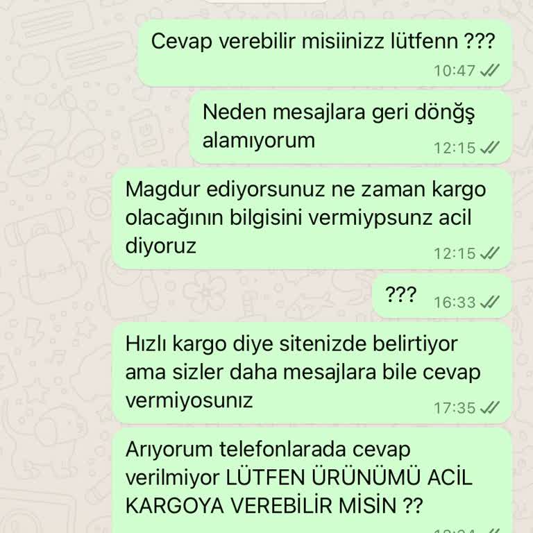 Emine Aydın Ürün Kargoya Verilmiyor