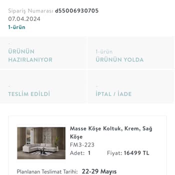 Vivense Kendi Hatası Olmasına Rağmen Ürünü Teslim Etmiyor İleri Tarihe