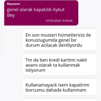 QNB Finansbank Kurumunun Haksız Yere Nakit Avans Kullanımı Engellemesi