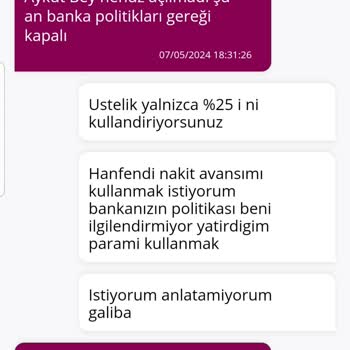 QNB Finansbank Kurumunun Haksız Yere Nakit Avans Kullanımı Engellemesi
