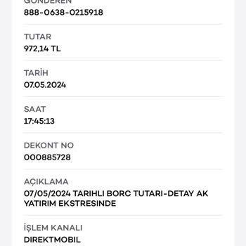 Akbank Hesabımdan Bilgim Ve Onayım Olmadan Borç Adı Altında Para Alınmış