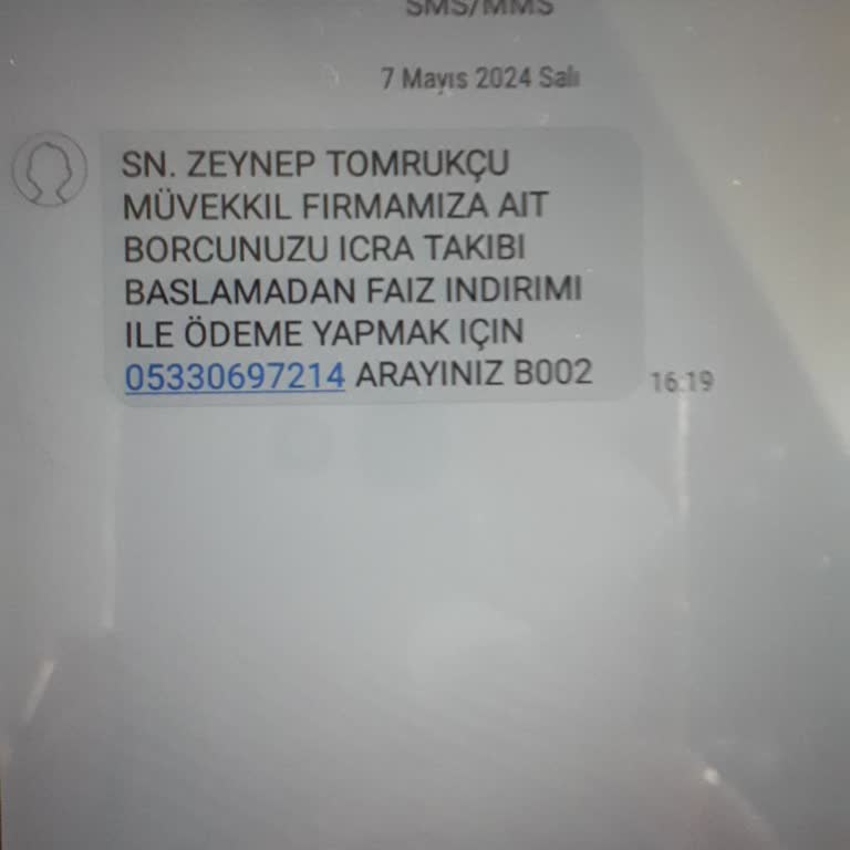 Metka Hukuk'tan Gelen İcra Mesajı