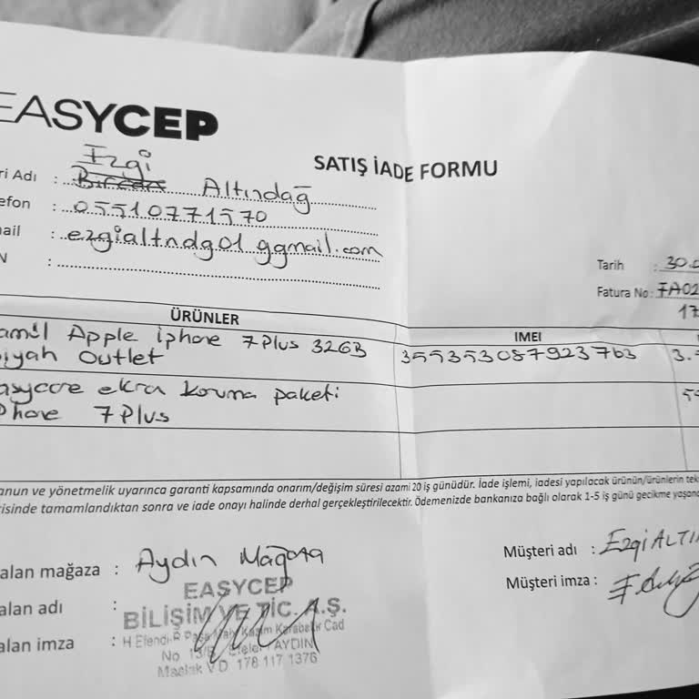 EasyCep Ücret İadesini Halen Gerçekleştirmedi