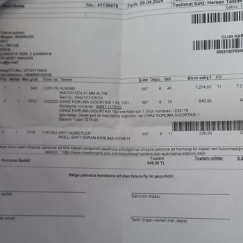 Media Marktan, Huawei Akıllı Saat Ekran Koruyucu Takılması.