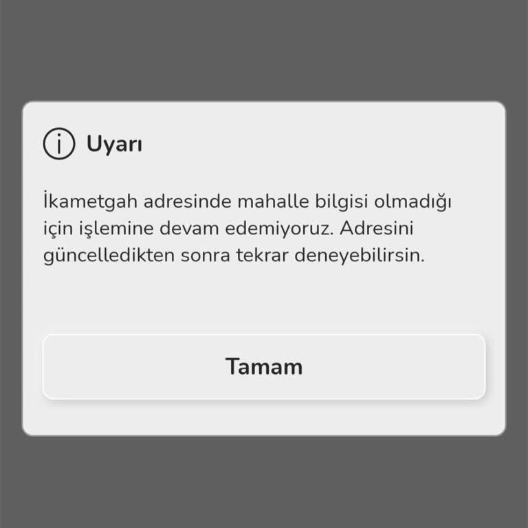 Nays Mahalle Bilgisi Olmadığı İçin Kayıt Olamıyorum!