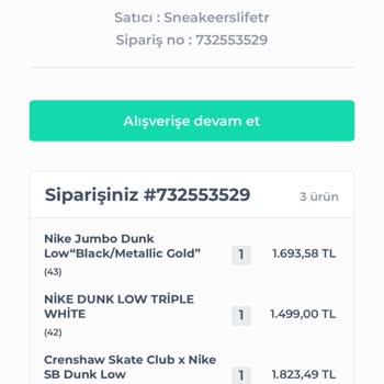 Sneakerslife.tr Snekaerslife.tr Güvenirsiz Firma.