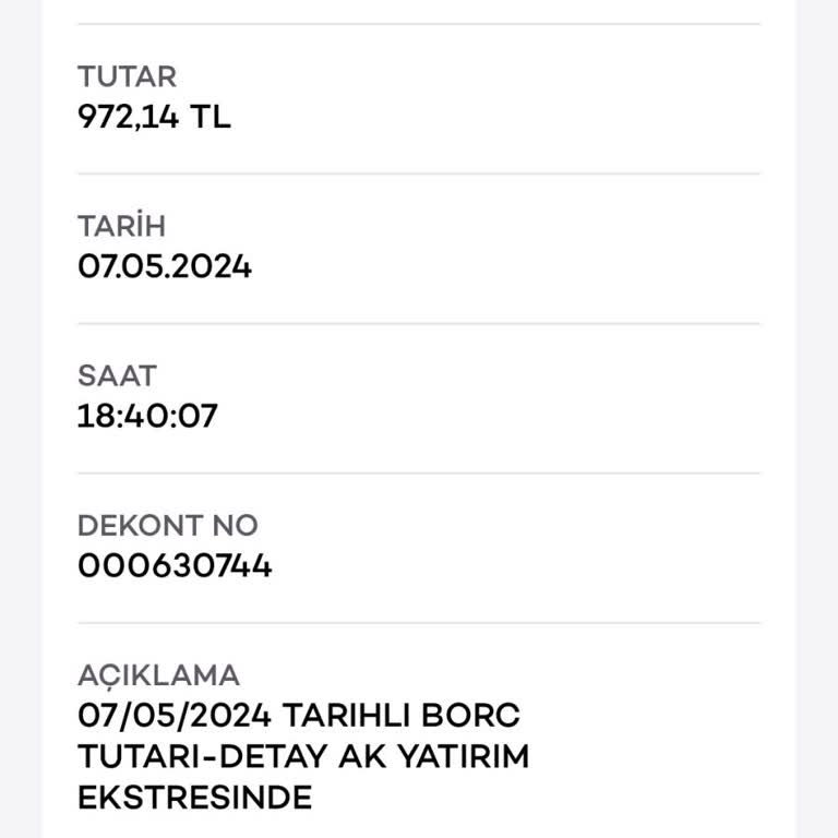 Ak Yatırım Borç Alacak İşlemleri