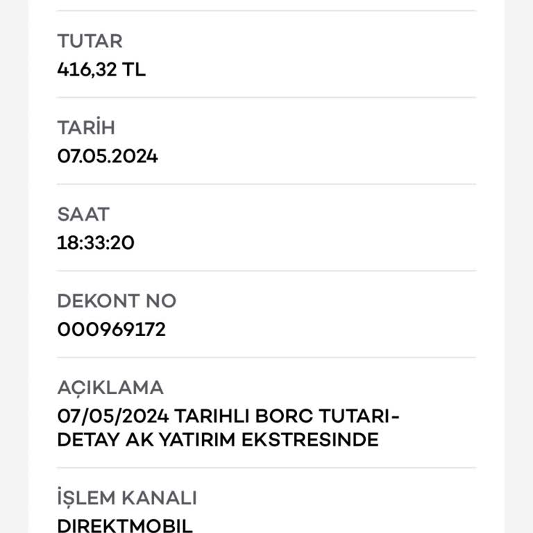 Akbank Ak Yatırım Borç Ekstresi Yalanı