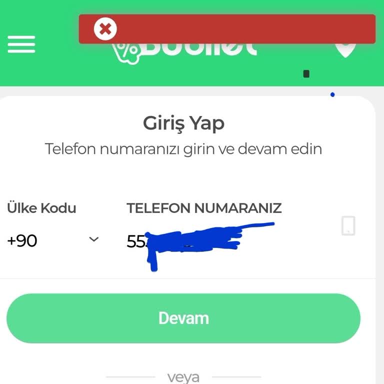 Bubilet E Giriş Yapamıyorum