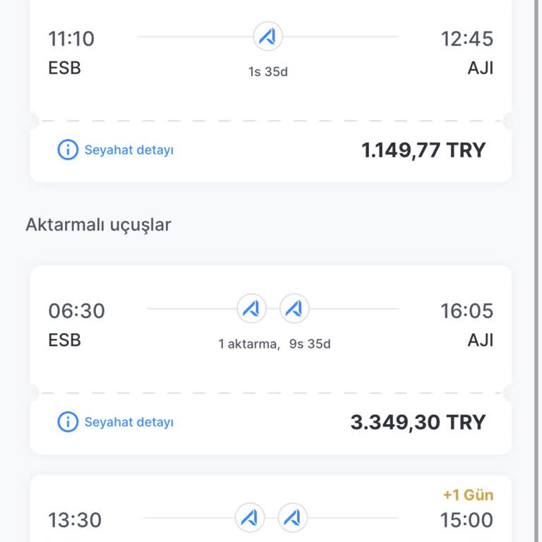 AJet (Anadolu Jet) Ankara-Ağrı Uçuş Fiyat Farkı Şaşkınlığı