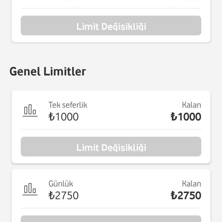 Vodafone Mobil Ödeme Limitim