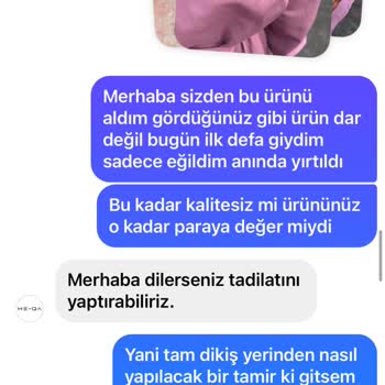 HE-QA by Esra Keskin Demir Tadilatta Ki Ürün Hakkında Bir Bilgi Yok