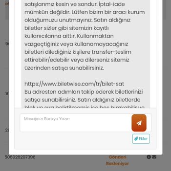 Biletwise Bilet Transferi Karmaşası Ve İptal Sorunu