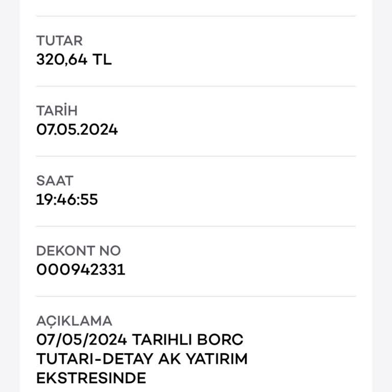 Akbank Akyatirim Skandal Borç Ekstresi