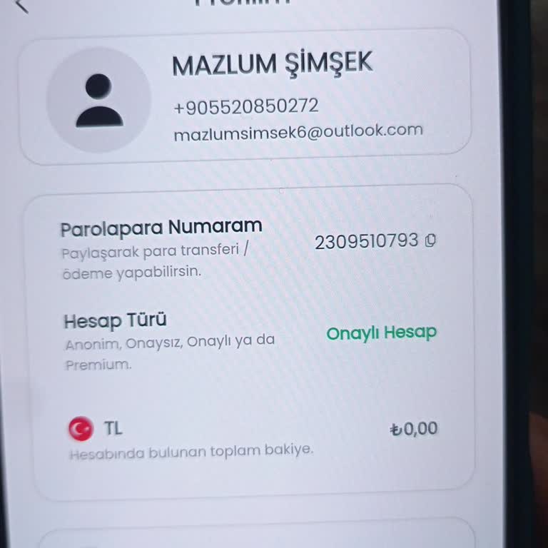 Adıma Açılan Parolapara Hesabı