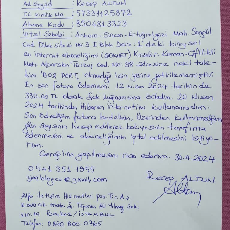 İptal Edilen Şok Net İnternet Aboneliğinin İade Edilmeyen Ücreti