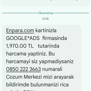 Enpara Firması Bilgi Dışı İşlem Onayı