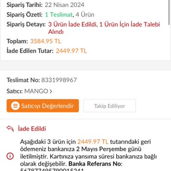 Trendyol Ücret İadesi Ve Kaybolan Ürün
