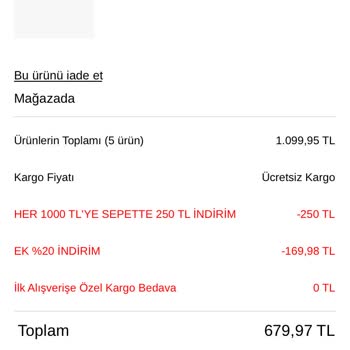 Koton Online Stoğu Olmayan Ürün Satışı