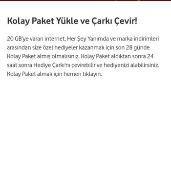 Değerlisin Vodafone Çark Sorununu Lütfen Düzeltin