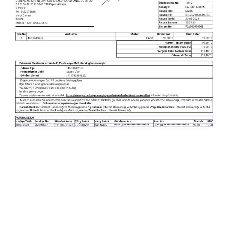 Wiami Kargo Ücreti Ödemesi