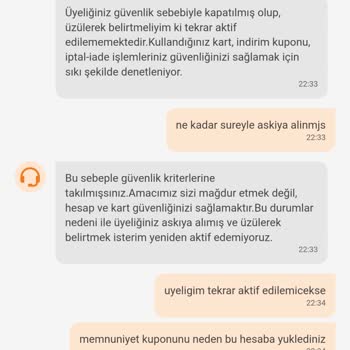 Trendyol Habersiz Üyelik İptali