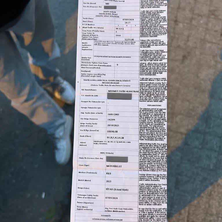Martı Tag Sürücü Ceza