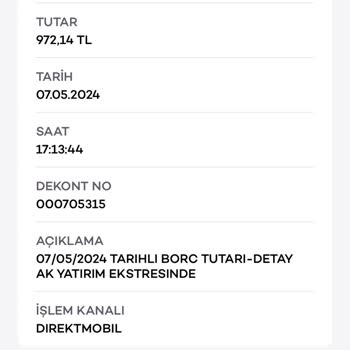 Akbank Hisse Senedi Borç