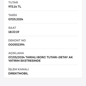 Ak Yatırım Akbank Borç İşlemleri Adı Altında Para Çekmiş