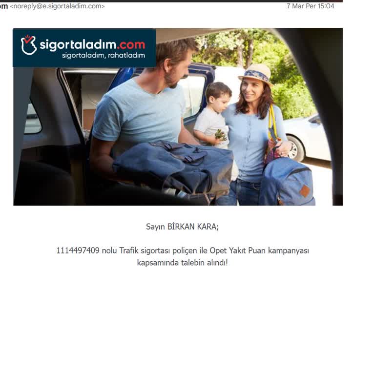 Sigortaladım.com Opet Puan Yüklemesini Yapmıyor