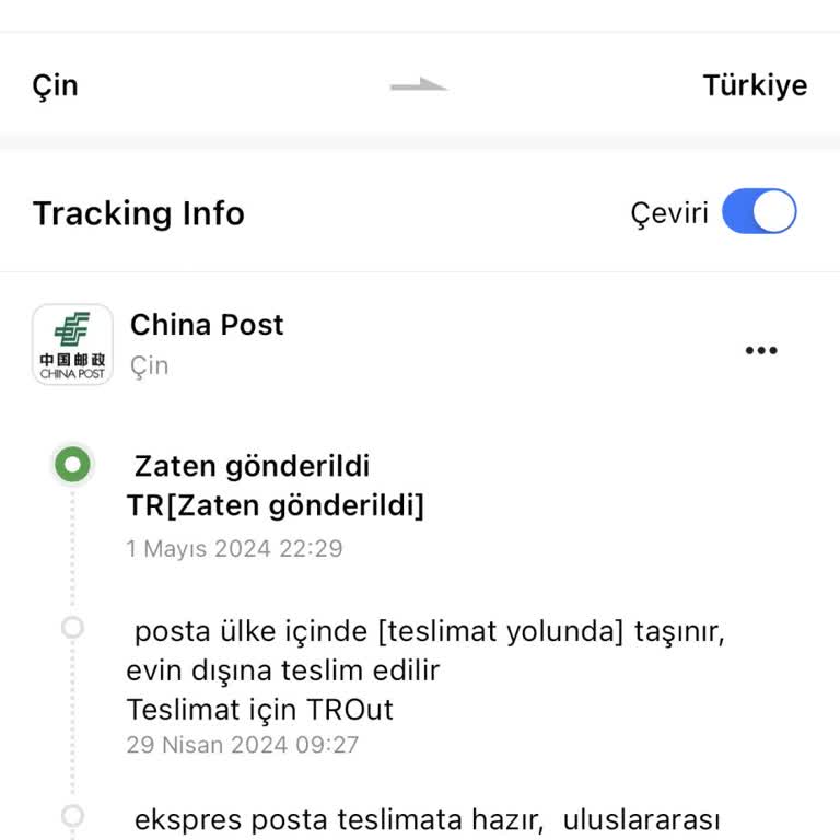 17TRACK Siparişim Gelmedi