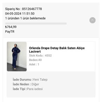 Merven Akyüz Tesettür Giyim Para İadesi İstiyorum