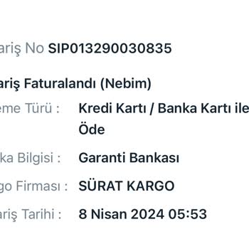 Sürat Kargo Kasımpaşa Şubesi Kargomu Kayıp Etti