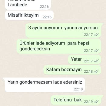 Yazgan Masa Sandalye Ürünü Eksik Ve Kırk Gelmiş İade Etmek İstiyorum Telefonlarım Bakmıyor