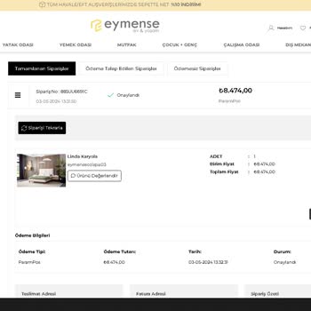 Eymense Mobilya Karyolam Nerede?