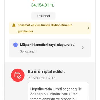 Hepsiburada Ücret İadesi 10 Gündür Yapılmaması.