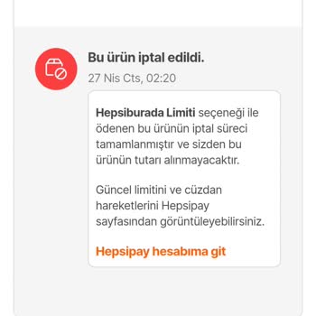 Hepsiburada Ücret İadesi 10 Gündür Yapılmaması.