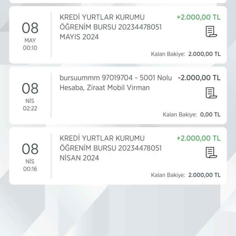 Ziraat Bankası Harçlık Avans Tahsilatı