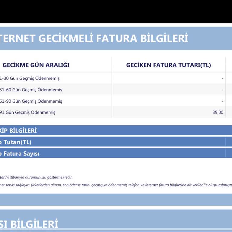 E Devlet Risk Analizinde Turkcell Borcu