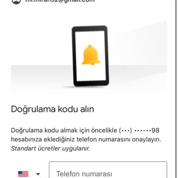 Gmail Numara Değişikliği Yapmak İstiyorum