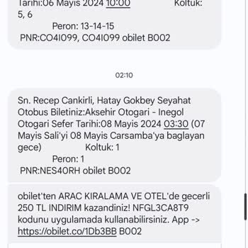Gökbey Seyahat Bilet Almama Rağmen Otogara Uğramadı
